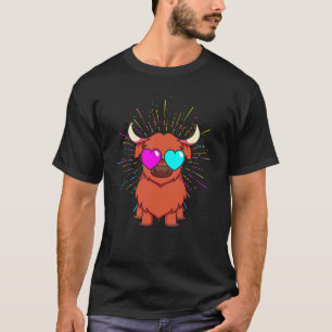 T-shirt Lunettes de soleil Cool Party Animal Vache des Hi