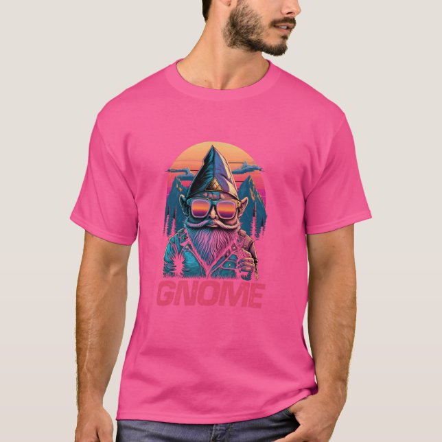 T-shirt Lunettes de soleil cool Retro Gnome (Devant)