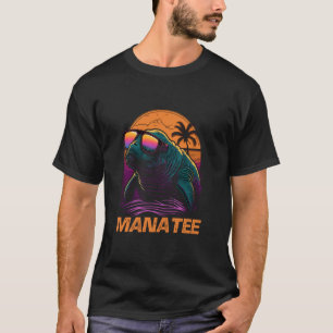 T-shirt Lunettes de soleil cool Retro Manatee