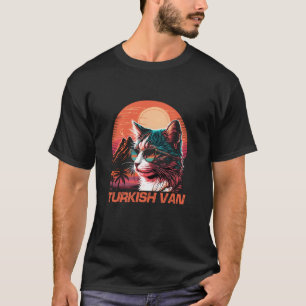 T-shirt Lunettes de soleil Cool Retro Sunset Turkish Van C