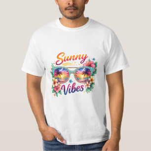 T-shirt Lunettes de soleil Coucher de soleil tropical Vibe