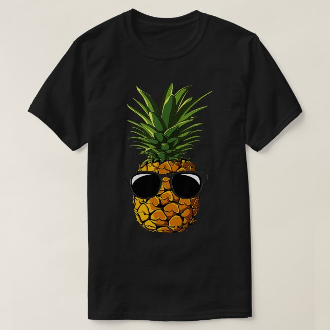 T-shirt Lunettes de soleil d'ananas T Aloha Plages Hawaiia (Design devant)