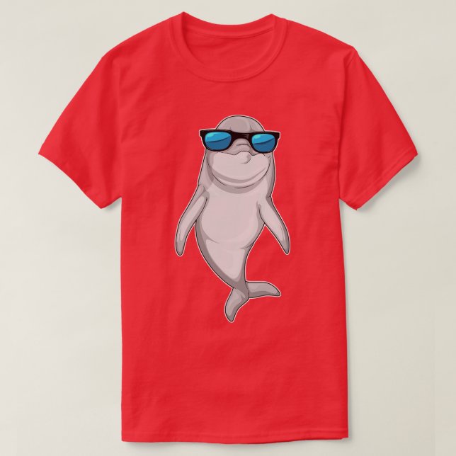 T-shirt Lunettes de soleil dauphin (Design devant)