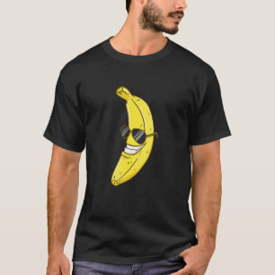 T-shirt Lunettes de soleil de banane souriant visage Fruit