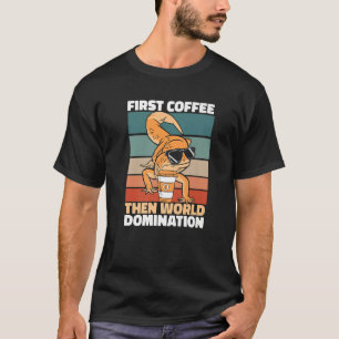 T-shirt Lunettes de soleil de café Gecko Retro Vint de liz