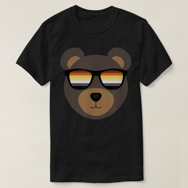 T-shirt Lunettes de soleil de l'ours gai déçues (Design devant)