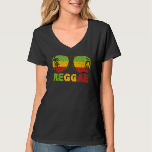 T-shirt Lunettes de soleil de reggae Rastafari Rasta Jamaï