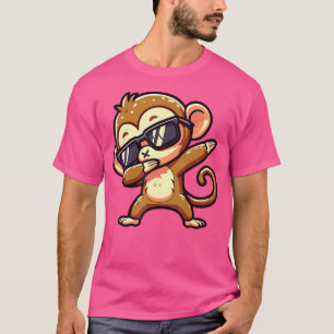 T-shirt Lunettes de soleil de singe Dabing animal Dab Dans