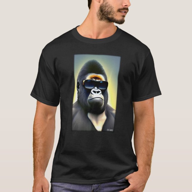 T-shirt Lunettes de soleil de singe de Gorilla Faune Anima (Devant)