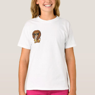T-shirt Lunettes de soleil d'été cool Lion Enfants