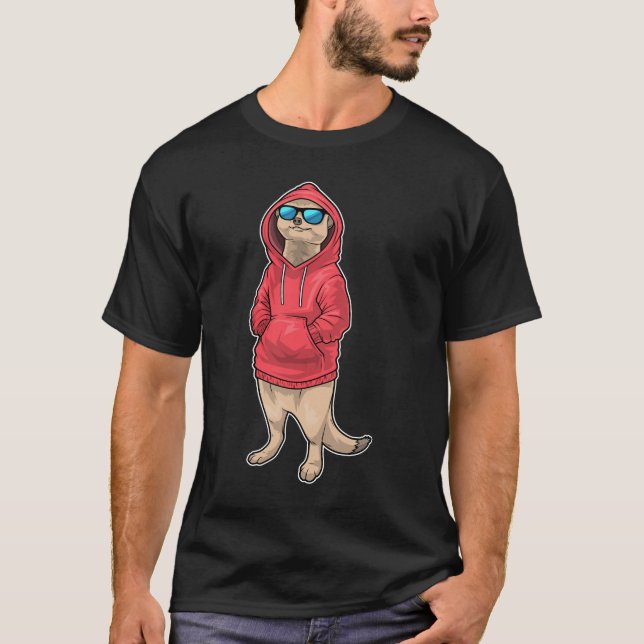 T-shirt Lunettes de soleil d'hiver de suricate (Devant)