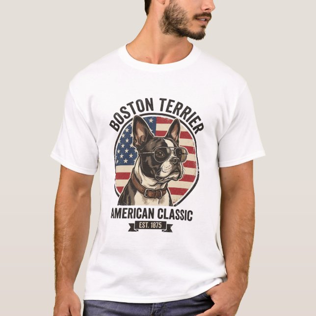 T-shirt Lunettes de soleil drapeau américain classique de  (Devant)