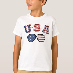 T-shirt Lunettes de soleil drapeau américain USA Veteran 4