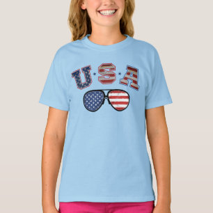 T-shirt Lunettes de soleil drapeau américain USA Veteran 4