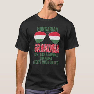 T-shirt Lunettes de soleil drapeau hongrois grand-mère hon