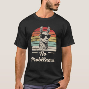 T-shirt Lunettes de soleil drôle lama No Probllama