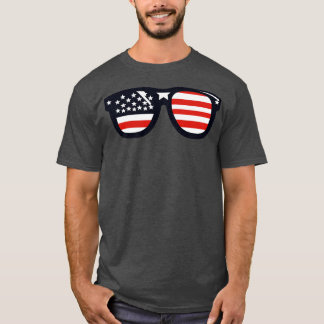 T-shirt Lunettes de soleil du drapeau américain