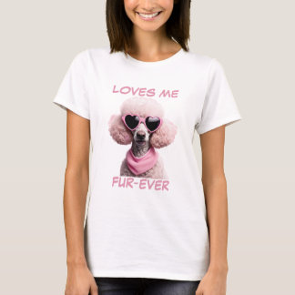 T-shirt Lunettes de soleil en forme de coeur rose de canic