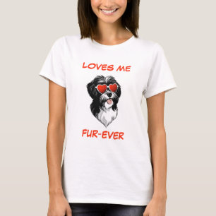T-shirt Lunettes de soleil en forme de coeur rouge Havanai