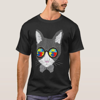 T-shirt Lunettes de soleil en forme de visage de chat pour