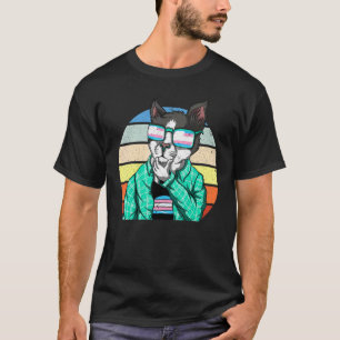 T-shirt Lunettes de soleil Fierté Trans Drapeau Transsexue