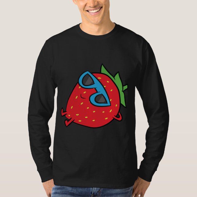 T-shirt Lunettes de soleil Fruit d'été fraise (Devant)