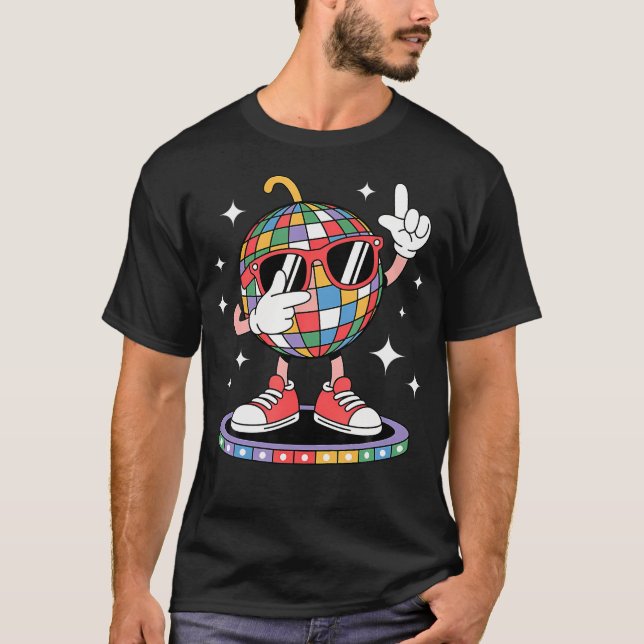 T-shirt Lunettes de soleil Fun Disco Ball Dabbing Disco de (Devant)