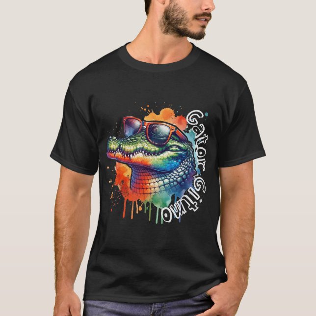 T-shirt Lunettes de soleil Gator Gitmo Alligator Apreal (Devant)