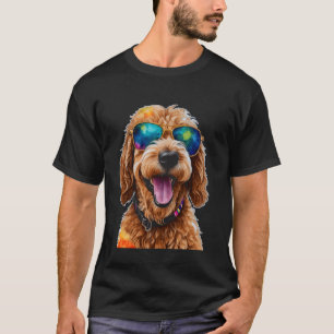 T-shirt Lunettes de soleil Goldendoodle Doodle doré Dog Ar