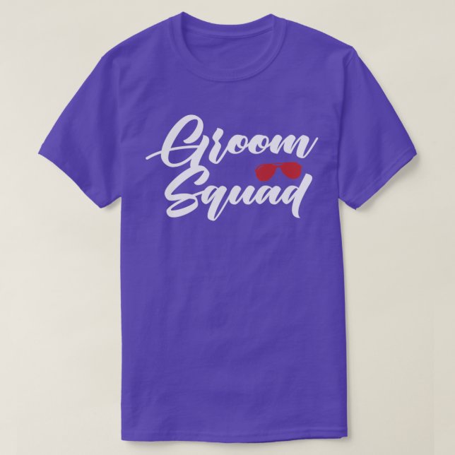 T-shirt Lunettes de soleil Groom Squad (Design devant)