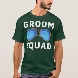 T-shirt Lunettes de soleil Groom Squad Mariage Enterrement