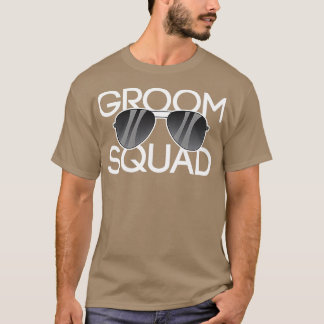 T-shirt Lunettes de soleil Groom Squad Mariage Enterrement