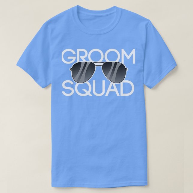 T-shirt Lunettes de soleil Groom Squad Mariage Enterrement (Design devant)