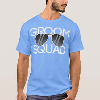 T-shirt Lunettes de soleil Groom Squad Mariage Enterrement