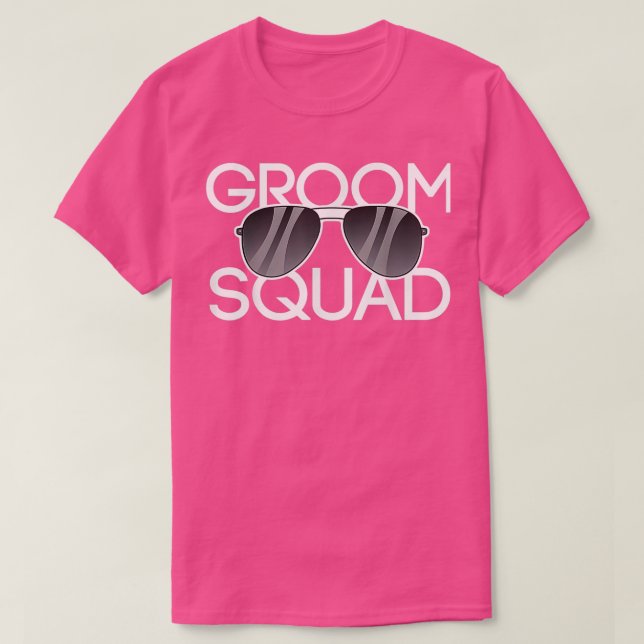 T-shirt Lunettes de soleil Groom Squad Mariage Enterrement (Design devant)