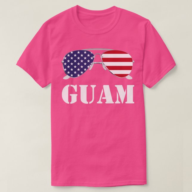 T-shirt Lunettes de soleil Guam American Patriotic (Design devant)
