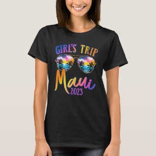 T-shirt Lunettes de soleil Maui Hawaii 2023 Voyage Filles