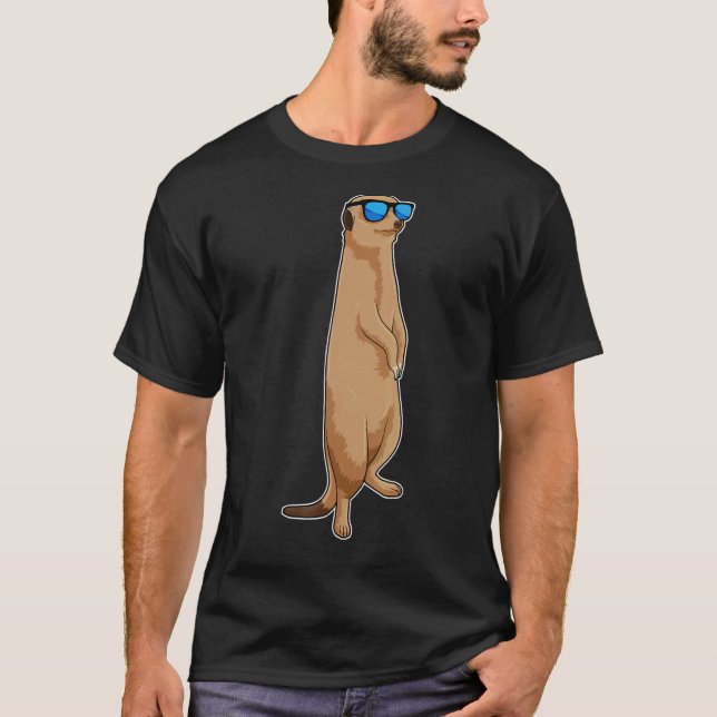 T-shirt Lunettes de soleil Meerkat (Devant)