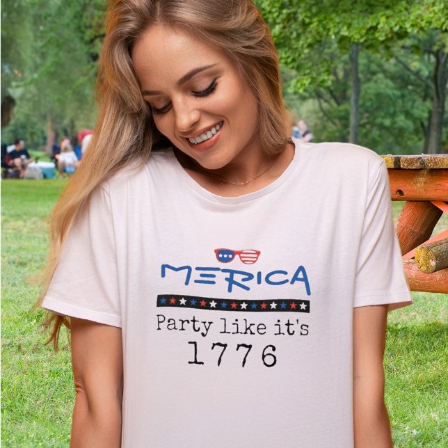 T-shirt Lunettes de soleil Merica Patriotic 4 juillet Part (Créateur téléchargé)