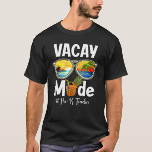 T-shirt Lunettes de soleil Mode Vacay Pré K Vibes d'été po
