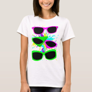 T-shirt Lunettes de soleil néon vintage Corey Tiger 80s éc