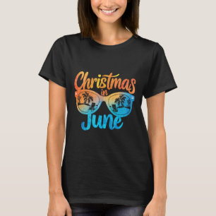 T-shirt Lunettes de soleil Noël en juin Vacances d'été drô
