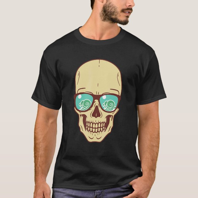 T-shirt Lunettes de soleil Onde tête crâne Grunge Punk Met (Devant)