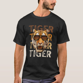 T-shirt Lunettes de soleil orange rayées pour bébé Tiger,