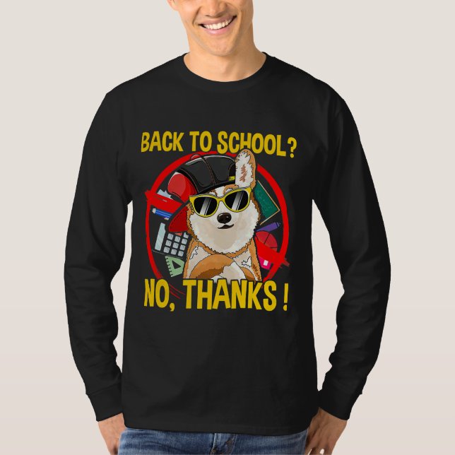 T-shirt Lunettes de soleil pour chien de Corgi (Devant)