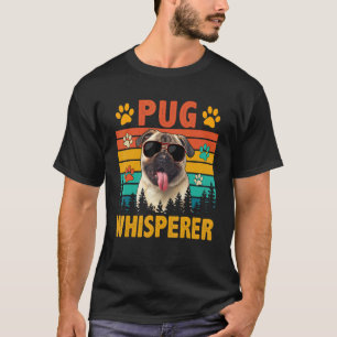T-shirt Lunettes de soleil pour chien drôle de Pug Vintage