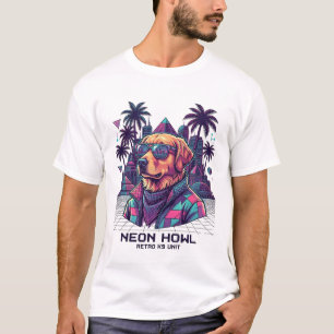 T-shirt Lunettes de soleil pour chien rétro Neon Howl K9 U