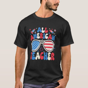T-shirt Lunettes de soleil pour enseignant tout américain