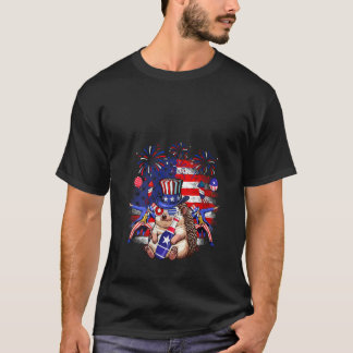 T-shirt Lunettes de soleil pour hérisson Vintage 4 juillet