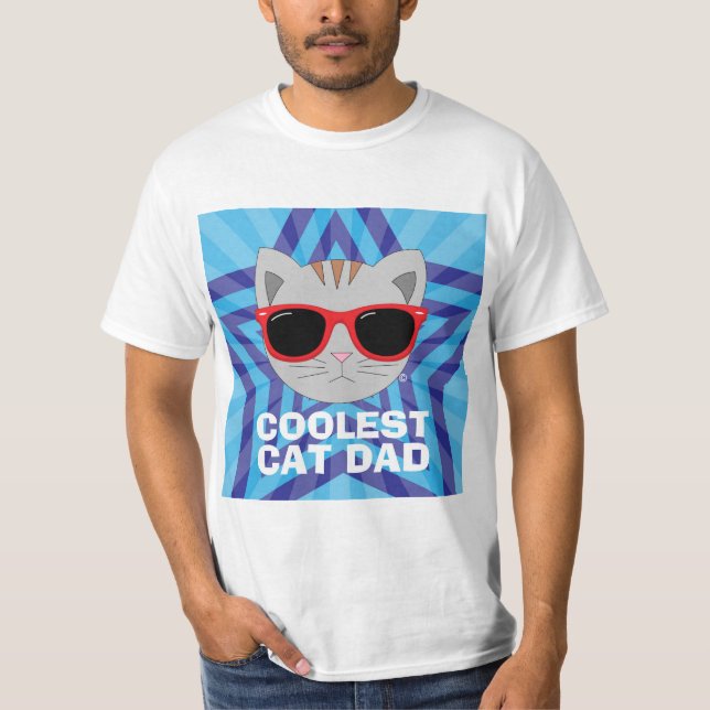 T-shirt Lunettes de soleil pour papa chat le plus cool (Devant)